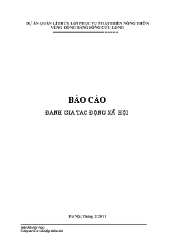 Báo cáo Đánh giá tác động xã hội (tháng 2/2011)