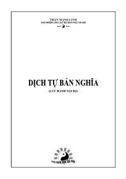 Dịch tự bản nghĩa