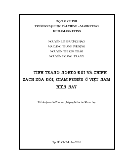 Tiểu luận Tình trạng nghèo đói và chính sách xóa đói, giảm nghèo ở Việt Nam hiện nay