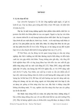 Luận văn Đánh giá khả năng chịu hạn và tạo vật liệu khởi đầu cho chọn dòng chịu hạn từ các giống lạc L08, L 23 , L24 , LTB, LCB, LBK bằng kỹ thuật nuôi cấy in vitro