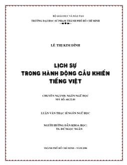 Luận văn Lịch sự trong hành động cầu khiến tiếng Việt