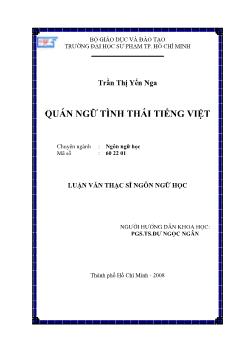Luận văn Quán ngữ tình thái tiếng Việt