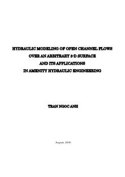 Luận văn Hydraulic modeling of open channel flows over an arbitrary 3-D surface and its applications in amenity hydraulic engineering