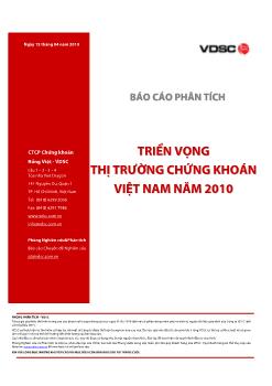 Báo cáo Triển vọng thị trường chứng khoán Việt Nam năm 2010