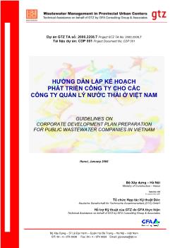 Hướng dẫn lập kế hoạch phát triển công ty cho các công ty quản lý nước thải ở Việt Nam