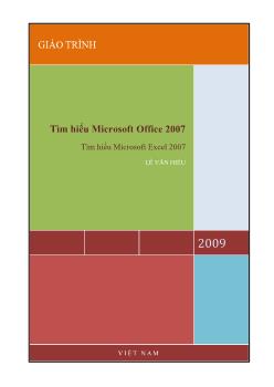 Ebook Tìm hiểu Microsoft Excel 2007