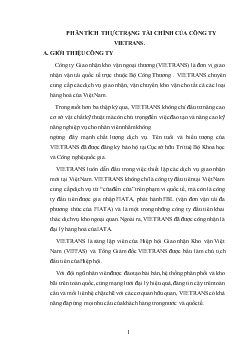Đề tài Phân tích thực trạng tài chính của công ty Vietrans