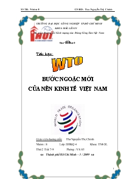 Đề tài WTO - Bước ngoặc mới của nền kinh tế Việt Nam