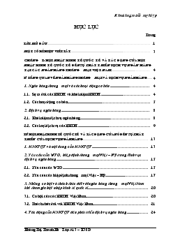 Khóa luận Một số giải pháp phát triển dịch vụ ngân hàng tại ngân hàng Ngoại thương Việt Nam trong điều kiện hội nhập kinh tế quốc tế