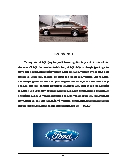 Tiểu luận Văn hóa doanh nghiệp trong Ford
