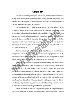 Chuyên đề Hạch toán lưu chuyển hàng hoá xuất khẩu tại Công ty xuất nhập khẩu mĩ nghệ Thăng Long