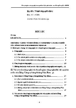 Luận văn Chuyển giao công nghệ trong chiến lược phát triển của Tổng công ty hàng không Việt Nam