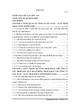 Luận văn Hoàn thiện kế toán nhập khẩu, tiêu thụ và xác định kết quả hoạt động nhập khẩu tại công ty sản xuất – xuất nhập khẩu tổng hợp Hà Nội