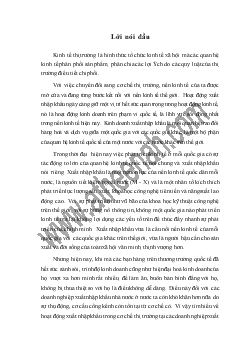 Luận văn Một số biện pháp thúc đẩy hoạt động kinh doanh xuất nhập khẩu tại Công ty Du lịch và Xuất nhập khẩu COTOLIMEX