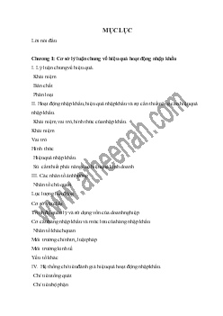 Luận văn Thực trạng và giải pháp nhằm nâng cao hiệu quả hoạt động nhập khẩu của Công ty thương mại xuất nhập khẩu Hà Nội