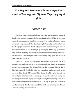 Chuyên đề Hoạt động kinh doanh xuất khẩu của Công ty Kinh doanh và Xuất nhập khẩu Viglacera: Thực trạng và giải pháp