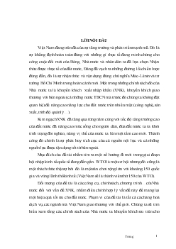 Đề tài Thực trạng về vấn đề xuất nhập khẩu hiện nay ở nước ta, và một số giải pháp