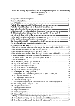 Đề tài Tự do hoá thương mại nông sản và vấn đề bảo hộ nông sản hàng hoá Việt Nam trong tiến trình gia nhập WTO