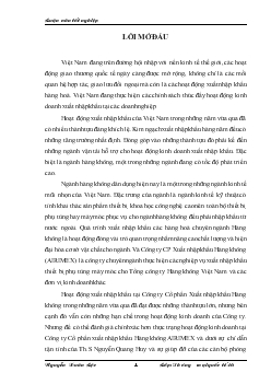 Luận văn Hoạt động nhập khẩu máy móc thiết bị hàng không tại Công ty Cổ phần Xuất nhập khẩu Hàng không: Thực trạng và giải pháp
