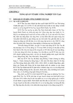 Báo cáo Thực tập Trạm xử lý nước thải khu công nghiệp Tân Tạo