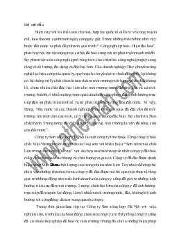 Chuyên đề Công tác an toàn vệ sinh môi trường tại Công ty Sơn tổng hợp Hà Nội thực trạng và giải pháp