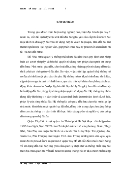 Chuyên đề Thực trạng và giải pháp hoàn thiện hệ thống hồ sơ địa chính trên địa bàn quận Tây Hồ trong quá trình đô thị hóa