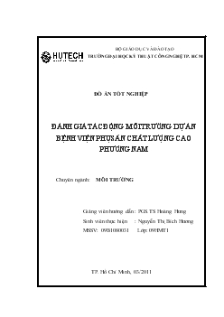 Đồ án Đánh giá tác động môi trường dự án bệnh viện phụ sản chất lượng cao Phương Nam