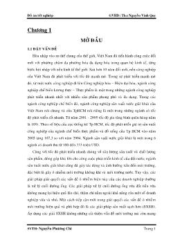 Đồ án Nghiên cứu đánh giá hiện trạng môi trường và đề xuất giải pháp sản xuất sạch hơn cho nhà máy sản xuất nước giải khát cao cấp yến sào Khánh Hòa