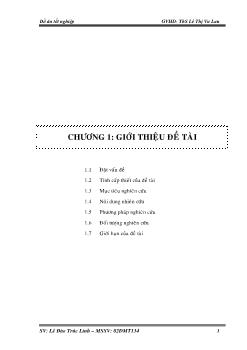 Đồ án Xây dựng chương trình nâng cao nhận thức cộng đồng trong công tác bảo tồn tài nguyên RNMCG