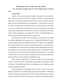 Hệ thống quản lý môi trường và sản xuất sạch hơn