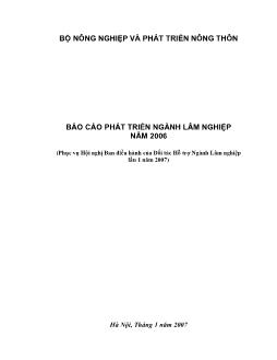 Báo cáo Phát triển ngành lâm nghiệp năm 2006