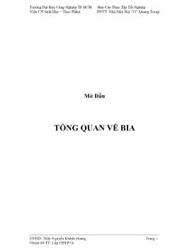 Báo cáo thực vật Nhà Máy Bia 33 Quang Trung