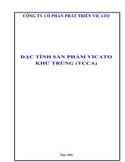 Đặc tỉnh sản phẩm vicato khử trùng (TCCA)