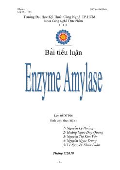 Đề tài Enzyme Amylase