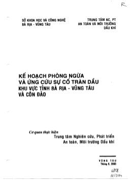 Đề tài Kế hoạch phòng ngừa và ứng cứu sự cố tràn dầu khu vực tỉnh Bà Rịa - Vũng Tàu và Côn Đảo