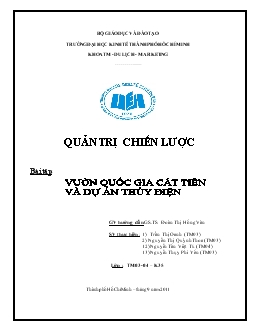 Đề tài Vườn quốc gia Cát Tiên và dự án thủy điện