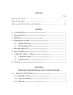 Đồ án Đánh giá hiện trạng thu gom – vận chuyển chất thải rắn sinh hoạt trên địa bàn quận 1 – thành phố Hồ Chí Minh và đề xuất biện pháp cải thiện