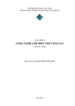 Giáo trình Công nghệ chế biến thủy hải sản