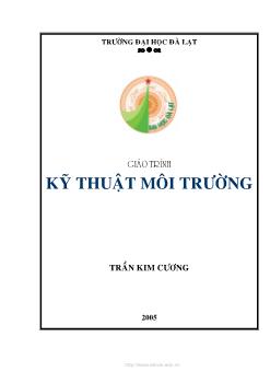 Giáo trình Kỹ thuật môi trường