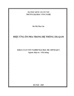 Khóa luận hiệu ứng ồn pha trong hệ thống 256-QAM