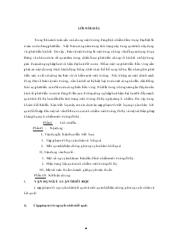 Tiểu luận Cặp phạm trù triết học Nguyên nhân - Kết quả với vấn đề ô nhiễm môi trường đô thị