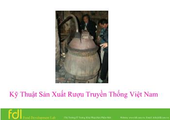 Kỹ thuật sản xuất rượu truyền thống Việt Nam