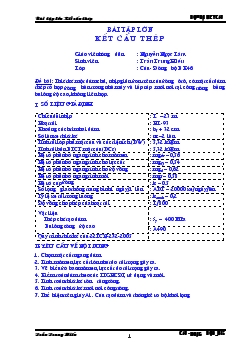 Bài tập lớn kết cấu thép