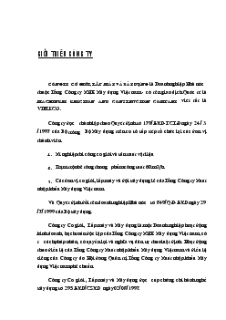 Báo cáo thực tập tại Công ty cơ giới, lắp máy và xây dựng