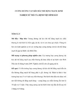 Cương dương vật kéo dài thể động mạch: kinh nghiệm xử trí của bệnh viện bình dân