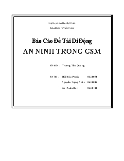 Đề tài An ninh trong GSM