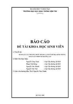 Đề tài Đánh giá các phương pháp thành lập bản đồ địa hình trong khảo sát thiết kế đường sắt
