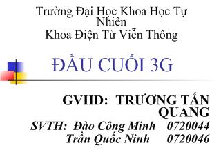 Đề tài Đầu cuối 3G