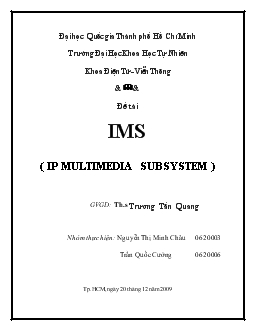 Đề tài IMS ( IP multimedia subsystem )