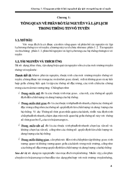 Đề tài Phân bổ tài nguyên thích ứng và lập lịch động cho hệ thống vô tuyến thế hệ sau
